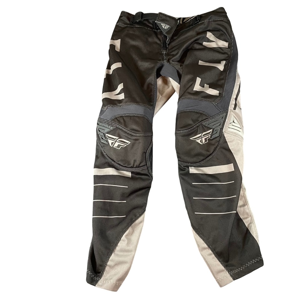 Fly Racing Kinetic Motocross Pants Black Gray Size 26 Dirt Bike Riding FLAW